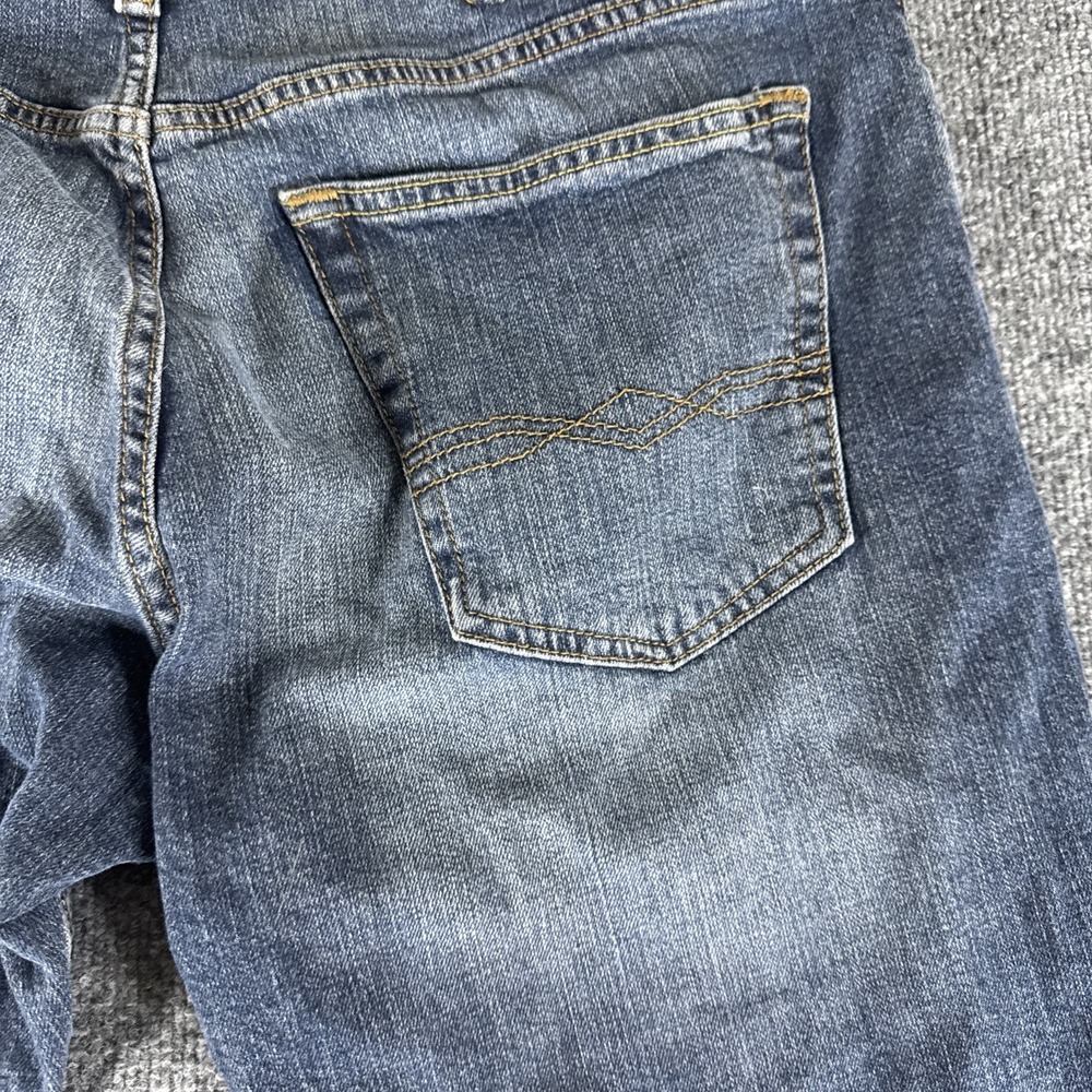 Men's Denizen from Levi's 218 Straight Distressed Blue Denim Jeans 38x 30 - Picture 12 of 13